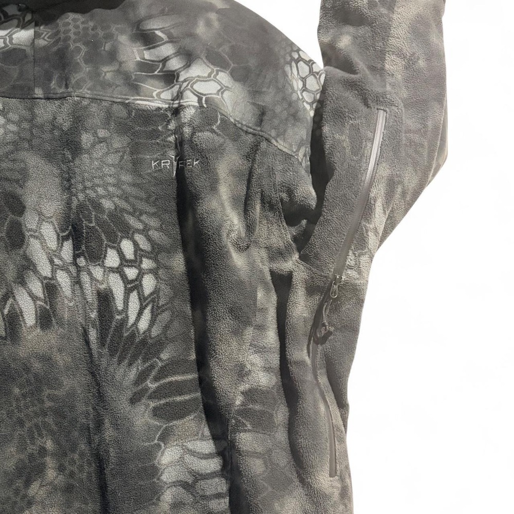 Kryptek Mens Camo Jacket XXL Black Gray Thinsulate Tactical Hooded Fleece - Picture 3 of 8